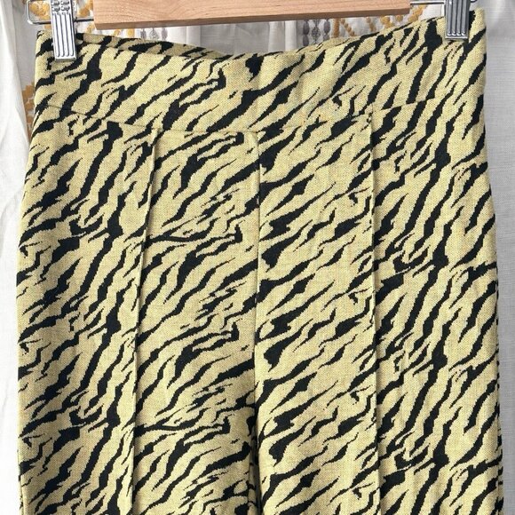 Free People Knit Flare Pants (Size XS) Rita Boho Animal Print High Rise Pull On - Picture 3 of 11